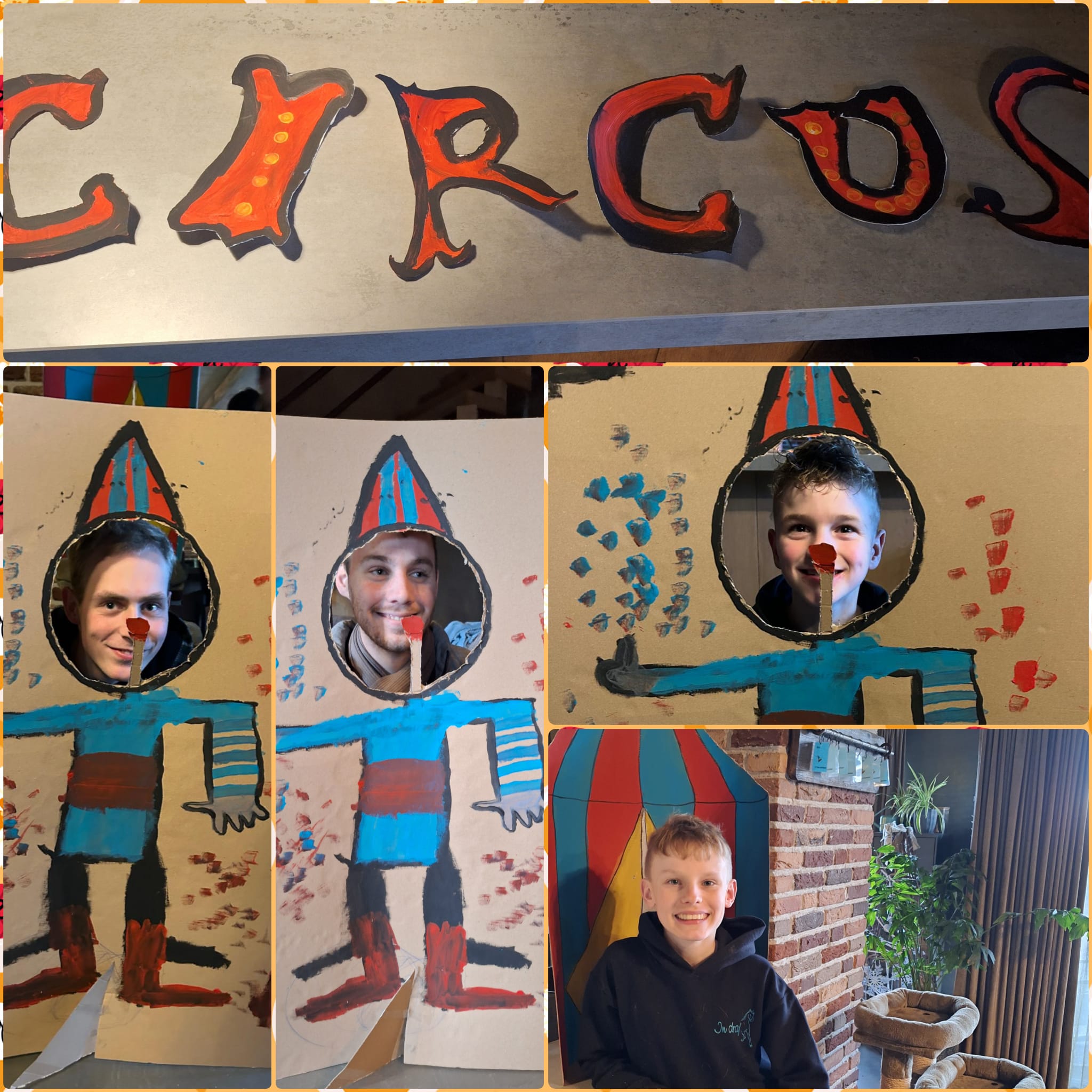 talentenshow In Draf met gezichten in een kartonnen plaat